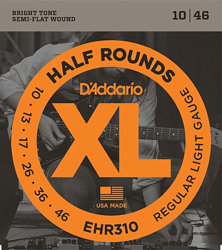 D'Addario EHR310 Half Round    , Regular Light, 10-46
